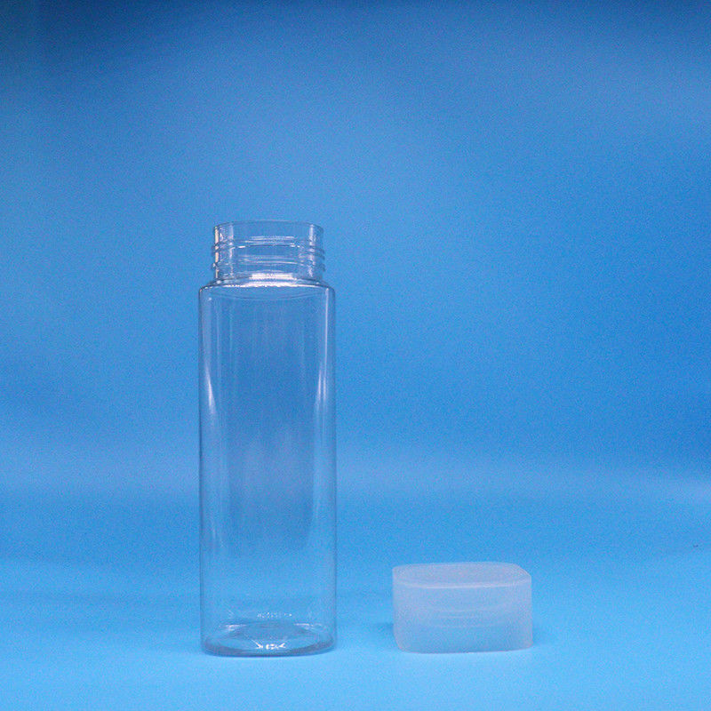 Đồ ăn nhẹ kẹo trắng Quảng trường rộng miệng chất lượng thực phẩm PET hộp nhựa Vít nắp đầu