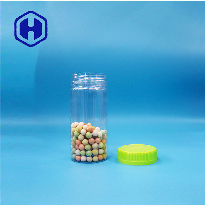 Đơn giản tròn Dried Food Nhựa quà kẹo Đậu quả đường PET Jar Screw Top Cover