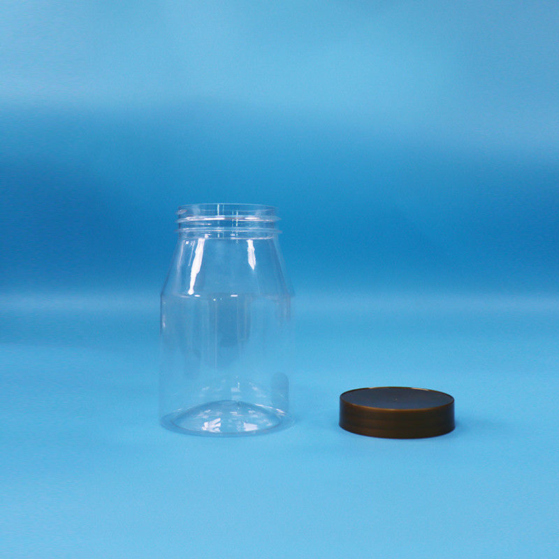 Màn hình rõ ràng rộng miệng bánh quy kẹo em bé thực phẩm Loading PET Plastic Jar Screw Cap