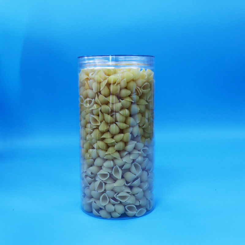 Chất lượng thực phẩm rõ ràng PET xi lanh tròn nhựa kẹo bánh quy đồ ăn bình vít Clear Cap