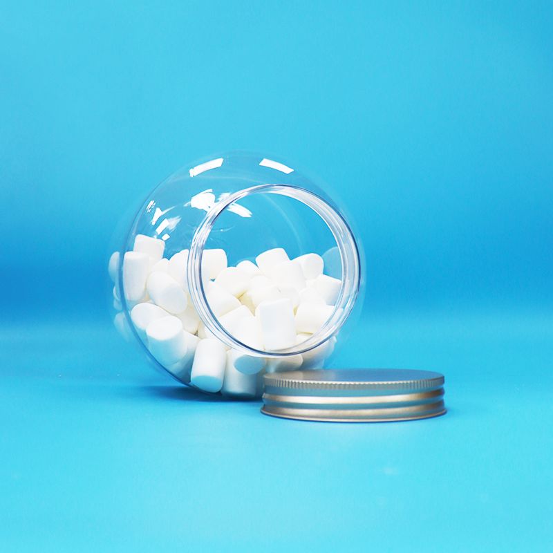 Nắp vặn nhôm trong suốt bằng nhựa PET tròn đựng kẹo, hạt, thực phẩm hàng ngày, thân thiện với môi trường