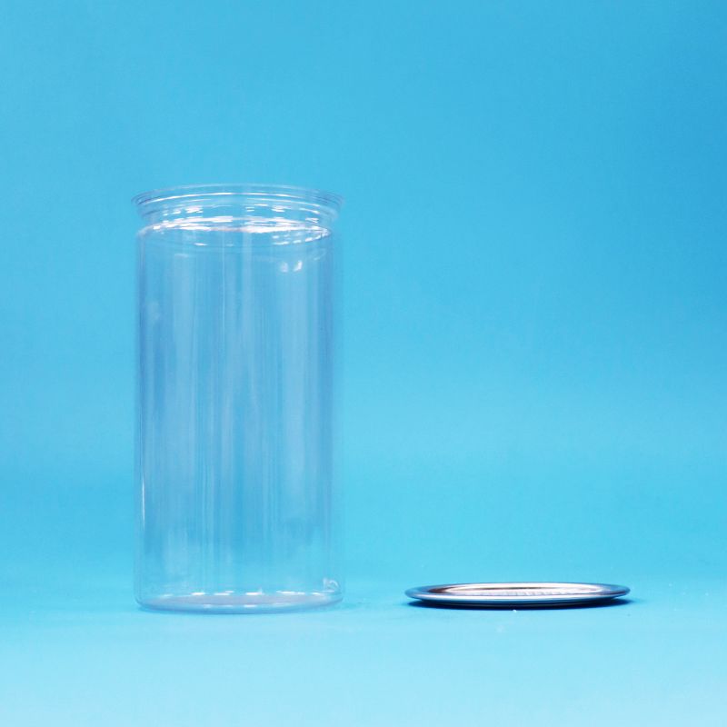 Hũ niêm phong dễ mở bằng nhựa PET trong suốt để đóng gói thực phẩm, kẹo, đồ uống