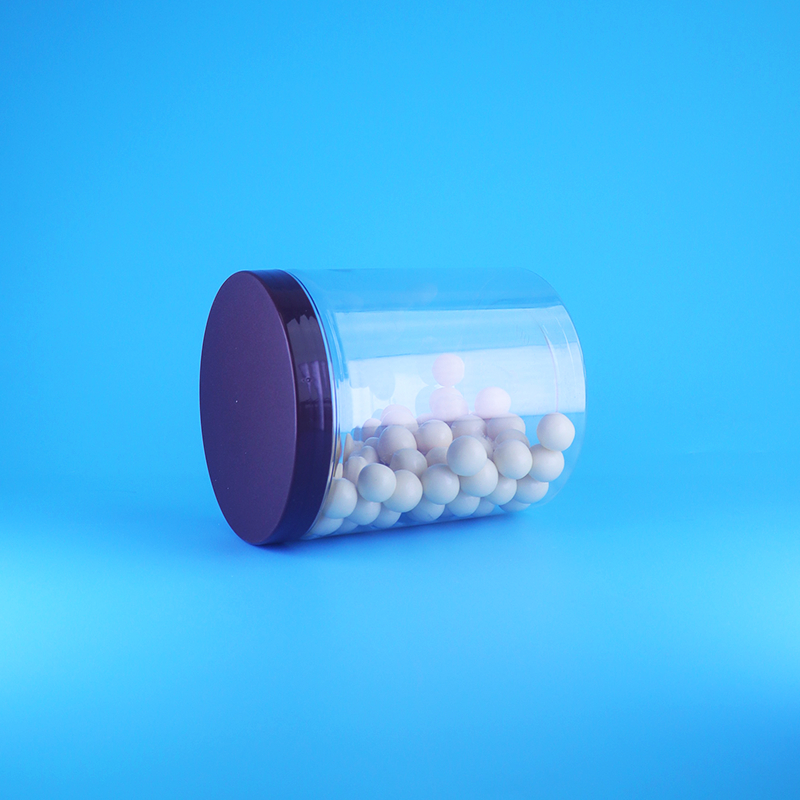 Hũ nhựa PET trong suốt hình tròn cao kín khí dùng cho thực phẩm, nắp vặn phẳng