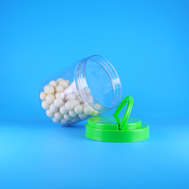 Hũ đựng bơ đậu phộng tròn trong suốt bằng nhựa PET rỗng có thể niêm phong bằng nắp vặn không chứa BPA