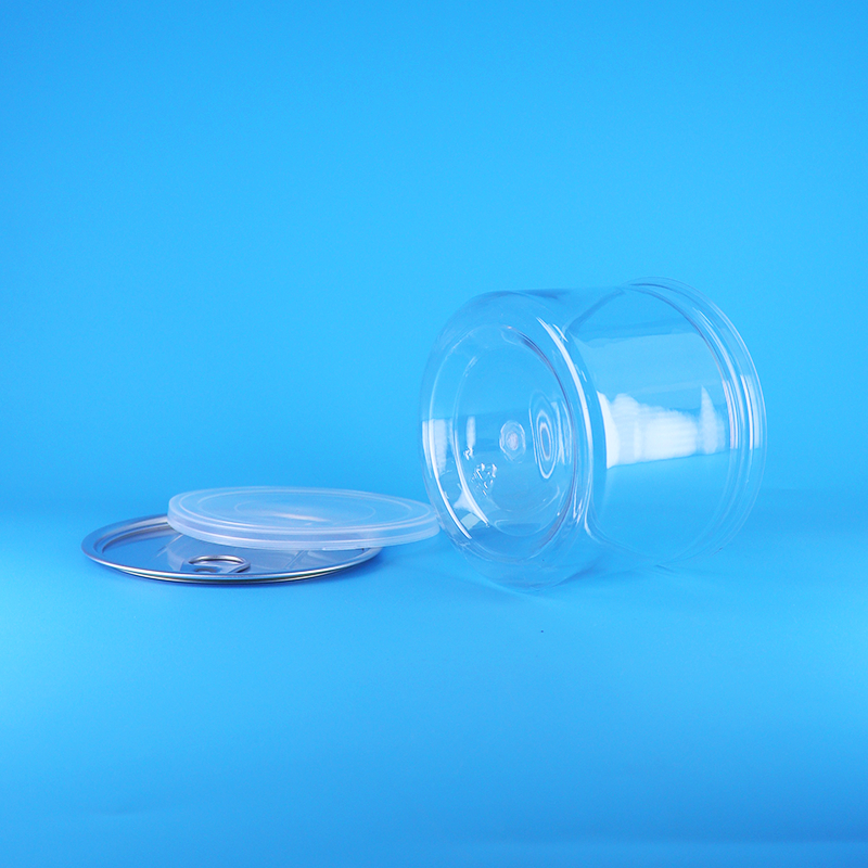 Hũ tròn PET trong suốt nắp mở dễ dàng bằng nhựa cho thực phẩm, kẹo, bánh quy, đồ ăn nhẹ, trà