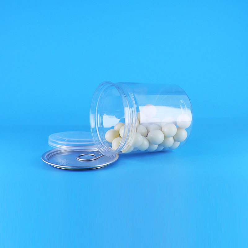 Chất chống rò rỉ dễ dàng mở nắp rõ ràng tròn đồ ăn nhẹ kẹo kẹo PET hộp nhựa đồ ăn đóng gói