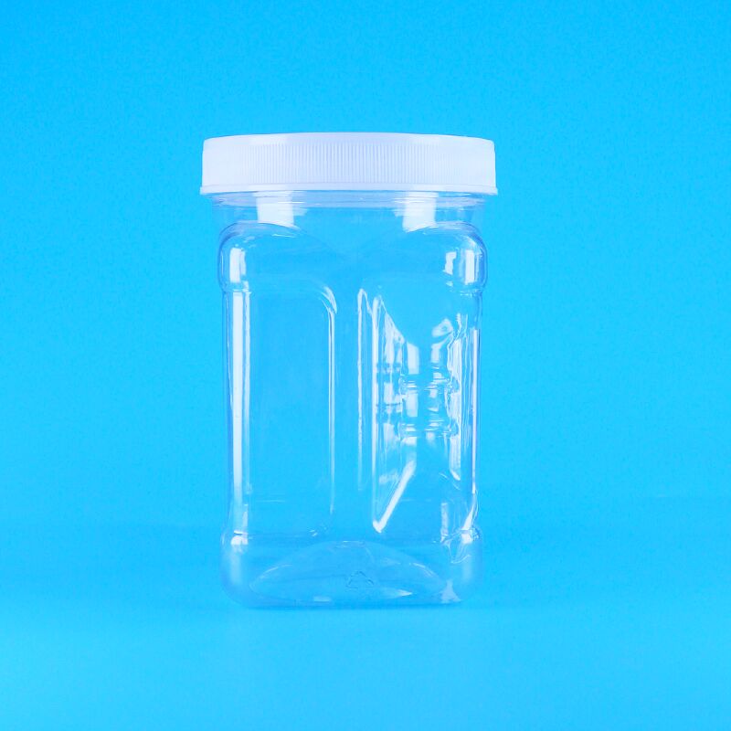 Emon Chiếc bánh quy Cranberry Dried Squid PET Clear Plastic Screw Cover Grip Jars Food Grade