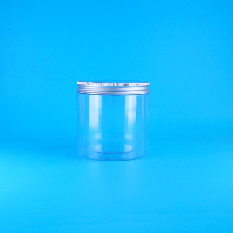 Thủy tinh thể chất dễ dàng mở nắp thực phẩm cà phê kẹo bánh quy hoa hồng trà nhựa tinh khiết PET lọ
