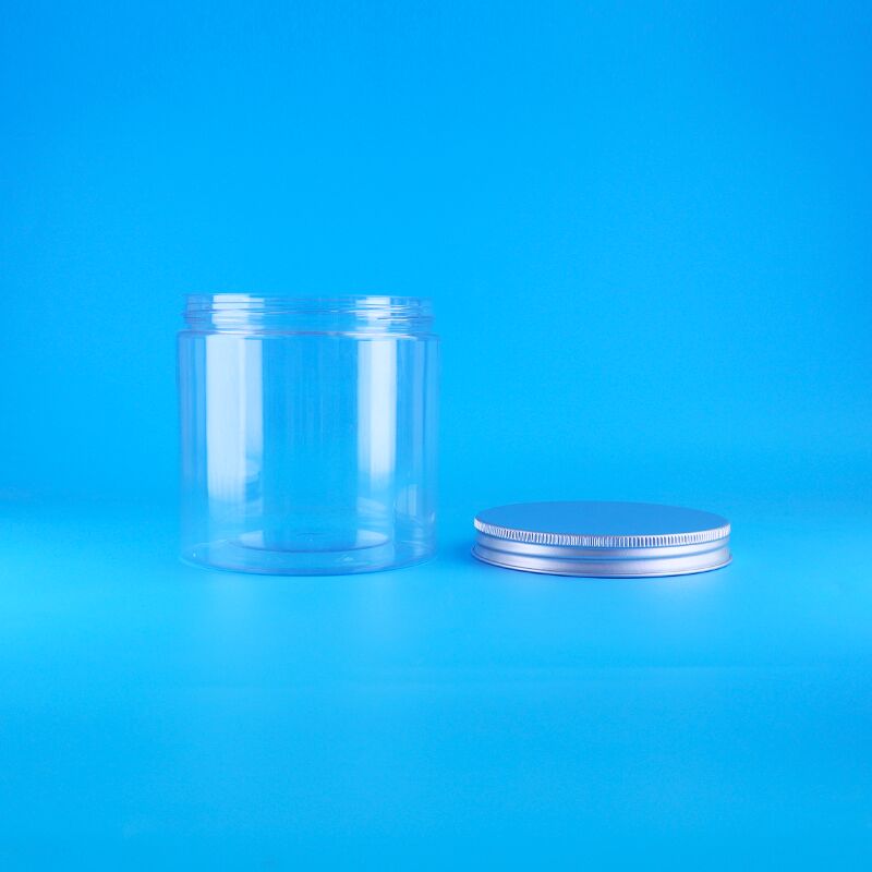 Thủy tinh thể chất dễ dàng mở nắp thực phẩm cà phê kẹo bánh quy hoa hồng trà nhựa tinh khiết PET lọ