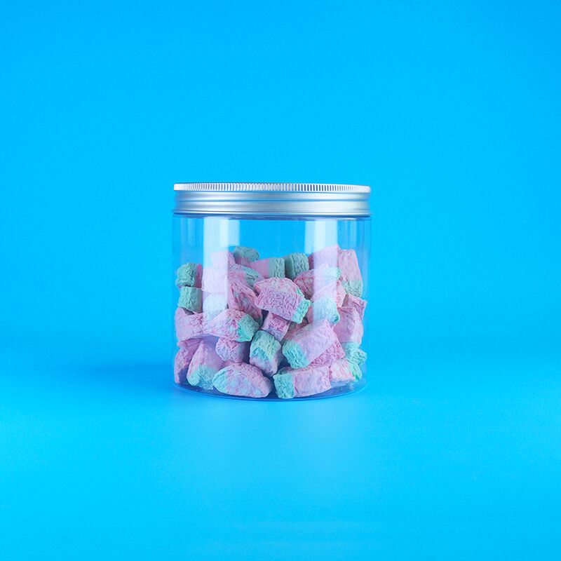 Vòng nhôm dễ mở nắp thực phẩm kẹo bánh quy hoa ngọc trai trà nhựa Clear PET Jar