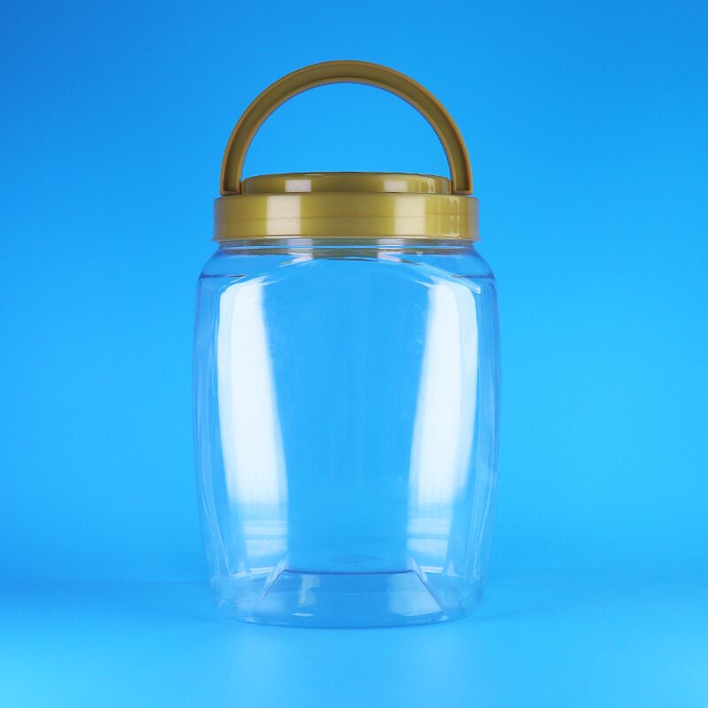 Hũ đựng thực phẩm bằng nhựa PET trong suốt có nắp hình vuông, dùng đựng bánh quy, trái cây khô, mì