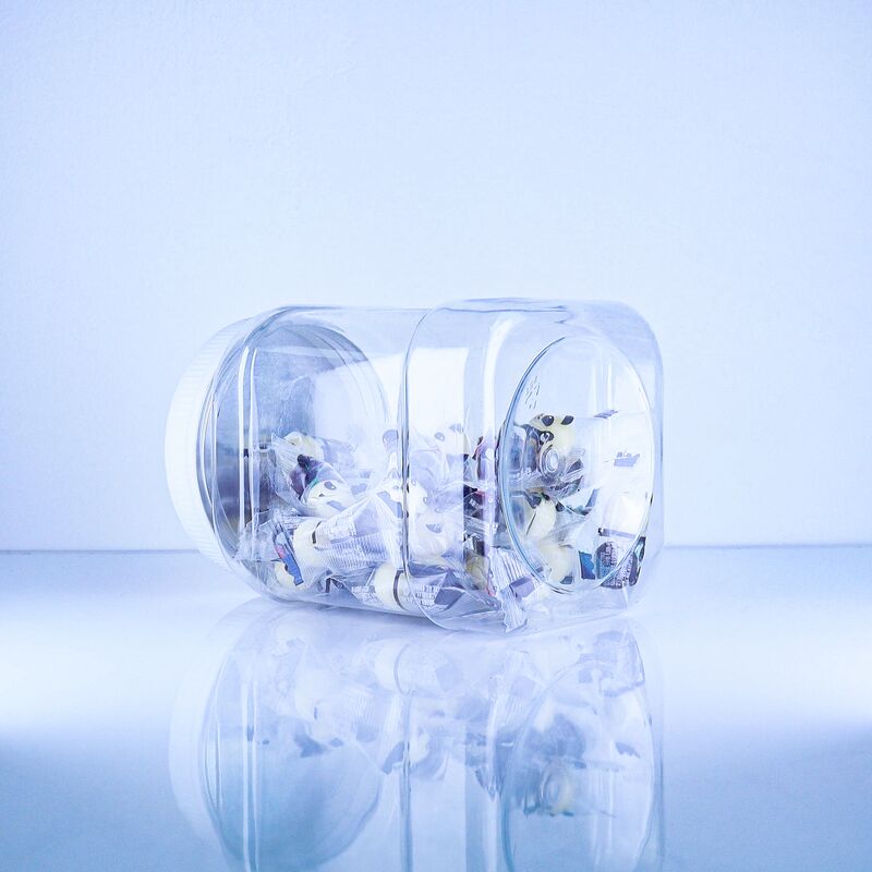 Hũ vuông PET nhựa trong suốt nắp vặn phẳng chất lượng cao đựng bột mè, ớt khô, lòng trắng trứng