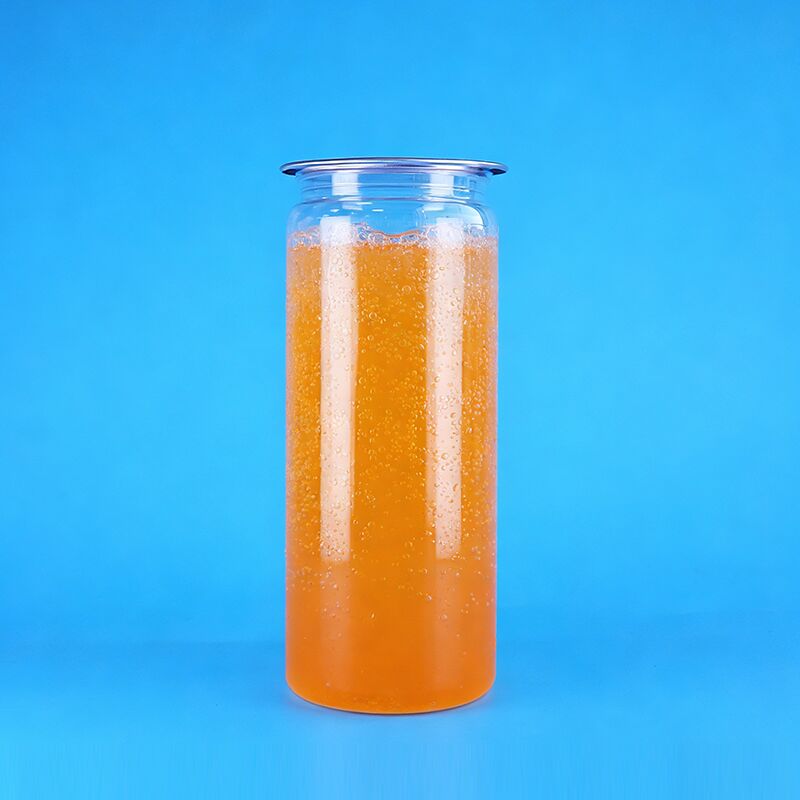 520ml Well Sealing Clear PET Plastic Drink Can with Aluminum Lid for Food Grade Storage
