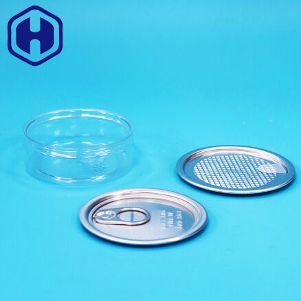 Vỏ nhựa PET có hộp thiếc dễ dàng mở đầu cho thực phẩm kẹo bánh quy đồ ăn nhẹ
