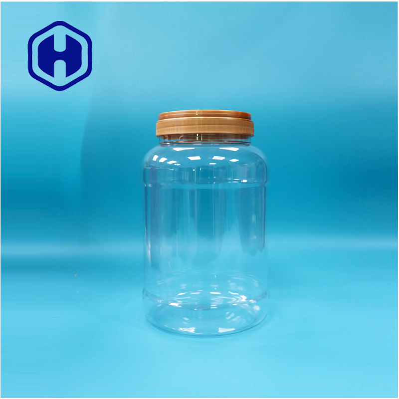 Bình sữa bột bằng nhựa PET trong suốt, nắp có tay cầm, không chứa BPA, miệng rộng, hình tròn, có muỗng
