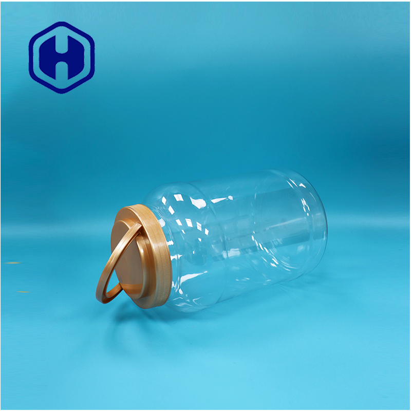 PET rõ ràng tròn hộp nhựa tùy chỉnh cho các loại hạt trái cây khô kẹo chất lượng thực phẩm dễ dàng mở nắp