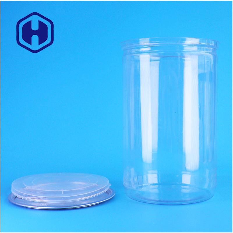 Vỏ PET tinh khiết hộp nhựa với nắp nhôm gia vị đường protein bột dễ đổ
