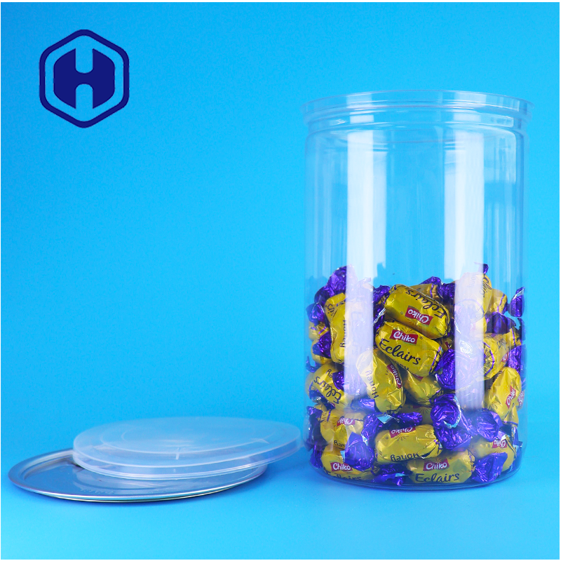 Vỏ PET tinh khiết hộp nhựa với nắp nhôm gia vị đường protein bột dễ đổ