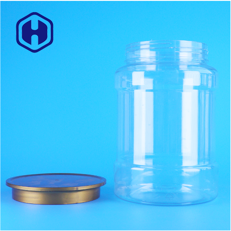 Thực phẩm an toàn PET tùy chỉnh mờ nhựa lạnh khô thực phẩm thú cưng bánh quy bình với nắp vít