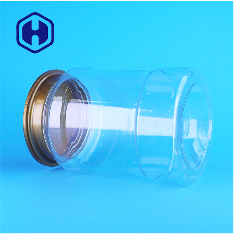 Thực phẩm an toàn PET tùy chỉnh mờ nhựa lạnh khô thực phẩm thú cưng bánh quy bình với nắp vít