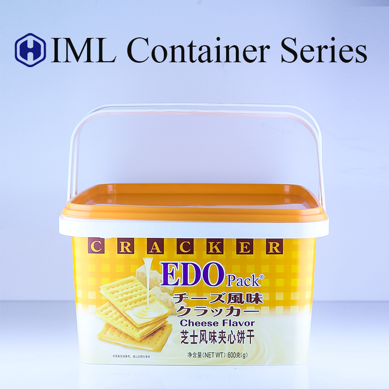 Công nghệ IML Khách hàng thực phẩm thùng nhựa kiểm soát chất lượng lợi thế cho bánh quy kẹo đóng gói