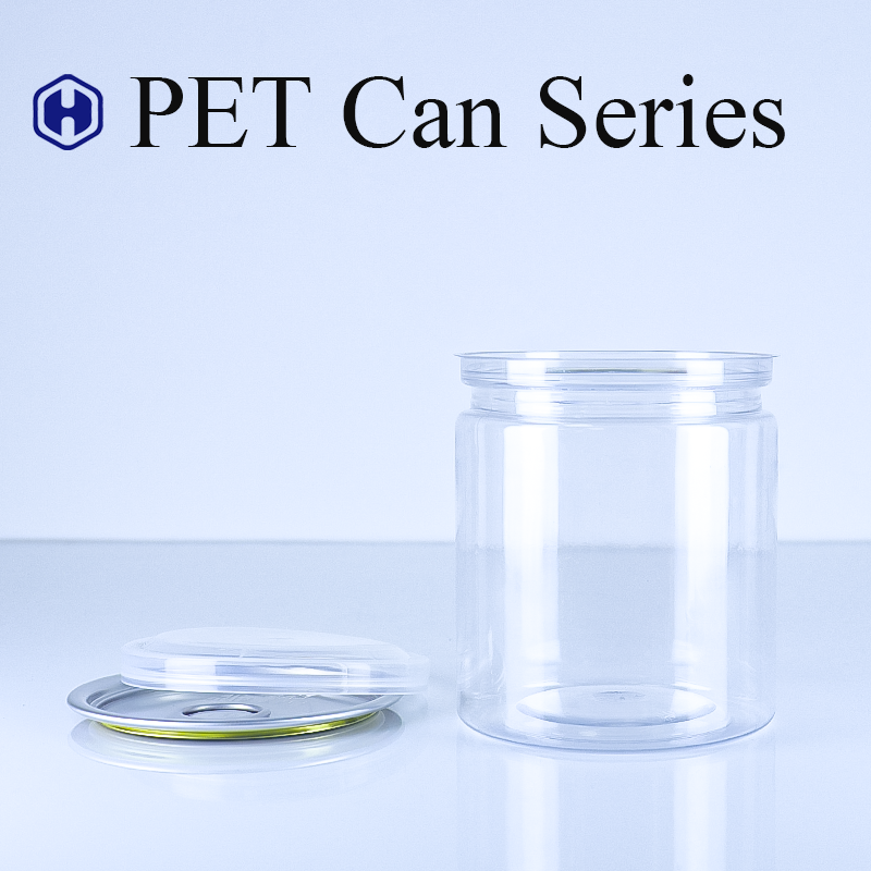 Lon PET trong suốt được chứng nhận FSSC22000 cho thực phẩm khô ODM Đơn đặt hàng số lượng lớn Thiết kế mở dễ dàng hiện đại
