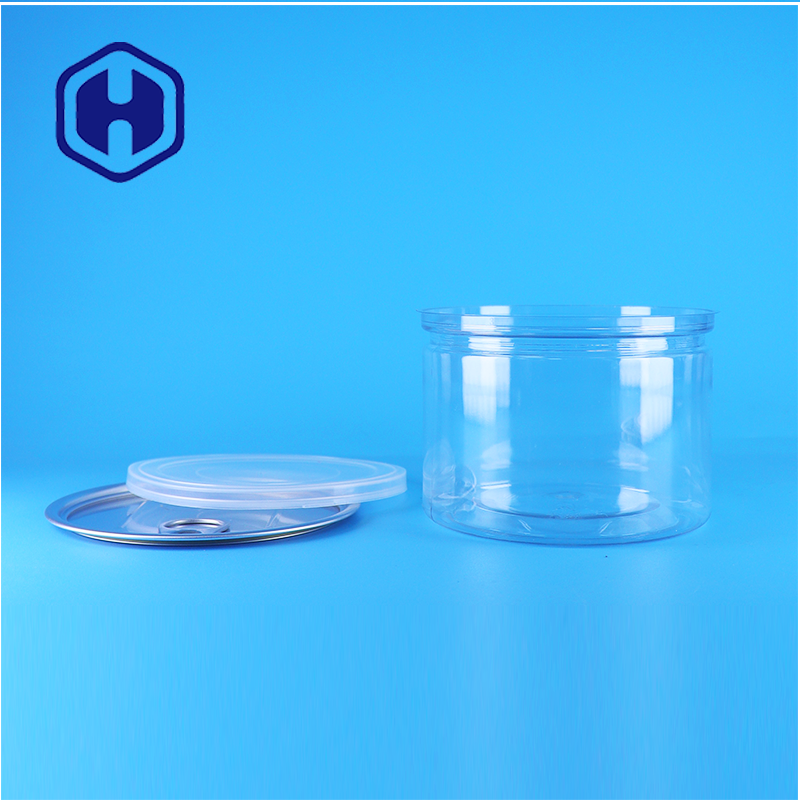 Hũ tròn PET trong suốt nắp mở dễ dàng bằng nhựa cho thực phẩm, kẹo, bánh quy, đồ ăn nhẹ, trà