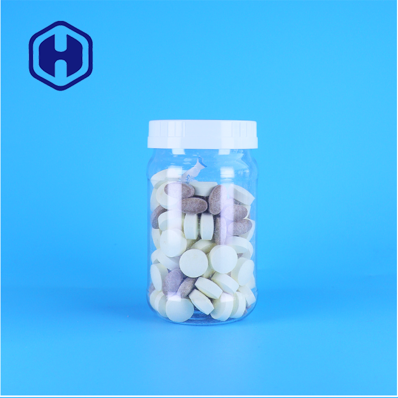 220ml bình nhựa loại thực phẩm rõ ràng với nắp vít trắng cho gói salad và kẹo mứt