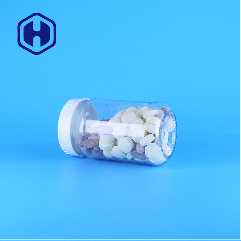 220ml bình nhựa loại thực phẩm rõ ràng với nắp vít trắng cho gói salad và kẹo mứt