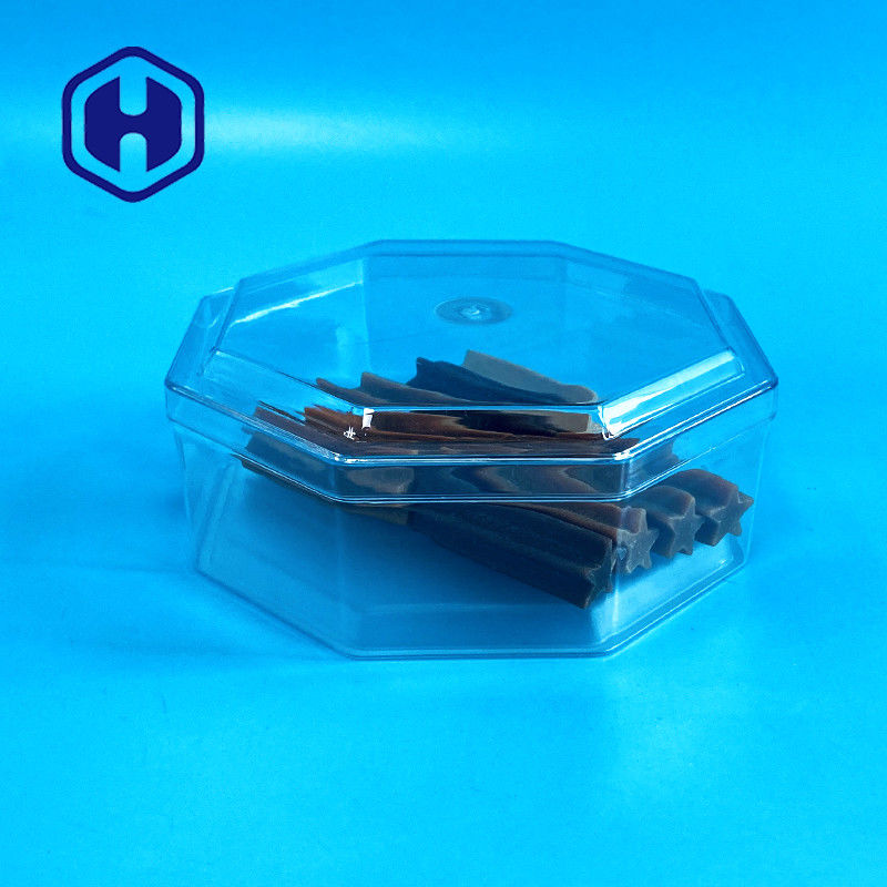 Hộp đựng thức ăn có hạt tùy chỉnh hình bát giác Hộp PET trong suốt 15oz