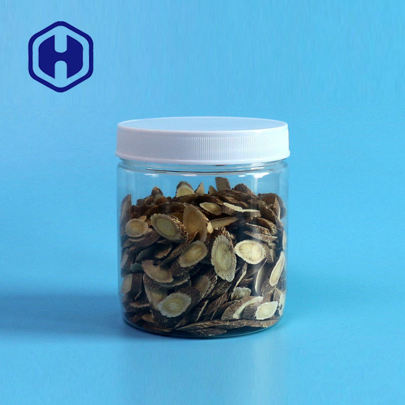 Vòng 510ml 87mm Lọ nhựa chống rò rỉ Đường nhai Kẹo cao su Lọ bảo quản PET