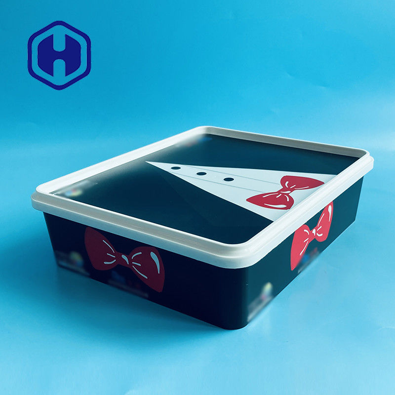 Hộp đựng bằng nhựa IML hình chữ nhật Món quà Giáng sinh Ngày lễ Hộp quà Áo khoác Áo khoác Váy Găng tay T - Gói áo sơ mi