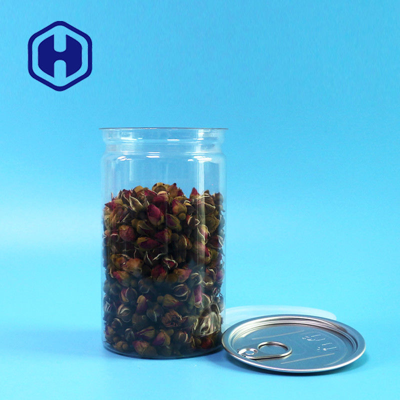 Vòng 16,9oz Dễ dàng mở bằng nhựa PET có thể 500ml cho đồ ăn nhẹ Đậu phộng khô