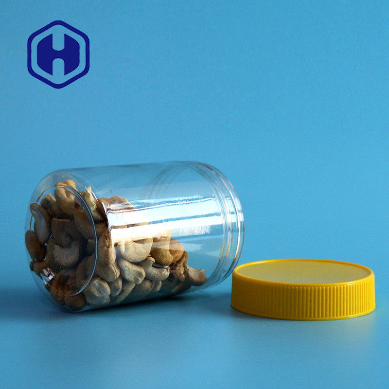 Bpa Miễn phí Nuts Lọ nhựa chống rò rỉ 350ml Vòng PET thẳng trong suốt có nắp