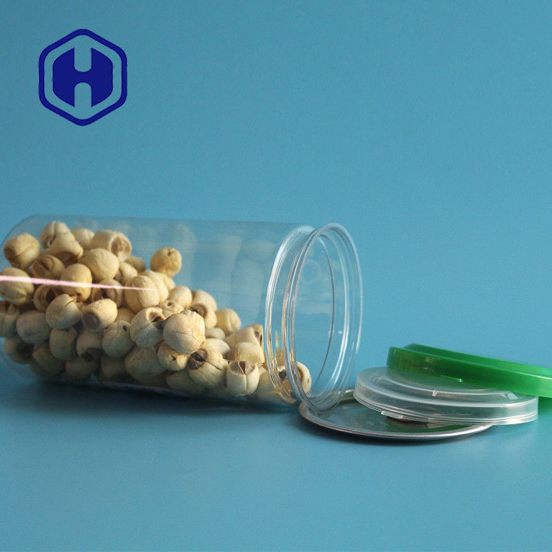 211 # 440ml Lon nhựa trong suốt Hạt sô cô la Thanh bánh quy sô cô la Dễ dàng mở đầu PET Có thể