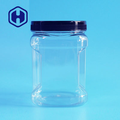 Có thể xếp chồng lên nhau Mason PET Square Clear Grip Jars With Round Lids Đóng gói thực phẩm Cookie
