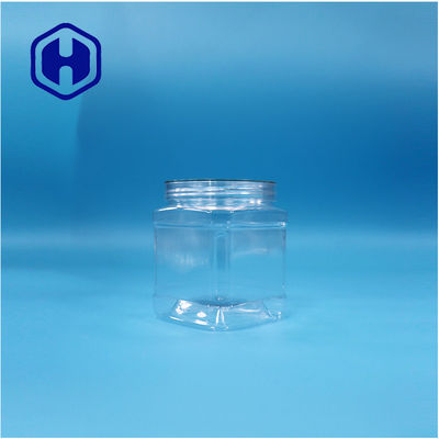 Clear Square PET Plastic Food Grade Sugar Candy Cookies Jar Với nắp vít