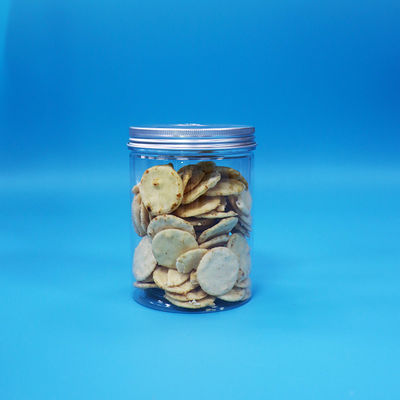 Thực phẩm tùy chỉnh kẹo bánh quy Transparent PET nhựa vòng lọ nhôm nắp phẳng