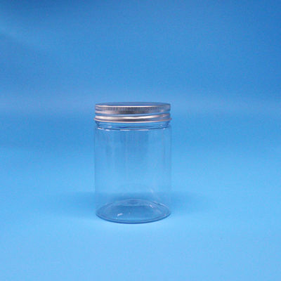 Lò PET rỗng chất lượng thực phẩm xiếc vòng thực phẩm kẹo Transparent Jar Screw Flat lids