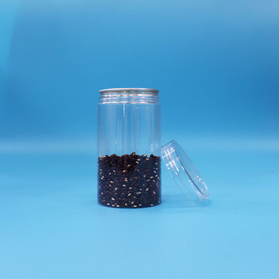 PET Cylinder vòng nhựa có thể niêm phong Clear Jar Packaging Nut Jar Lid Food Standard