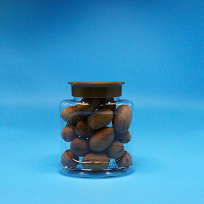 Không khí kín PET rõ ràng chất lượng thực phẩm nhựa bình vít nắp cho thực phẩm kẹo bánh quy hạt