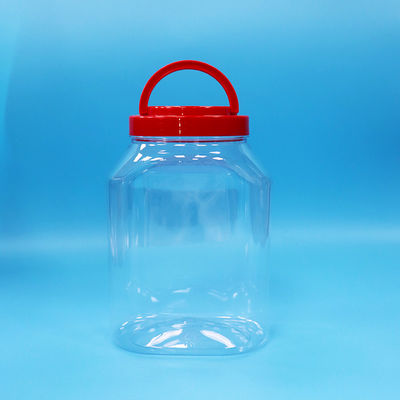 Nhựa PET trong suốt bình miệng rộng cho thực phẩm mì bánh quy bánh kẹo đóng gói kẹo