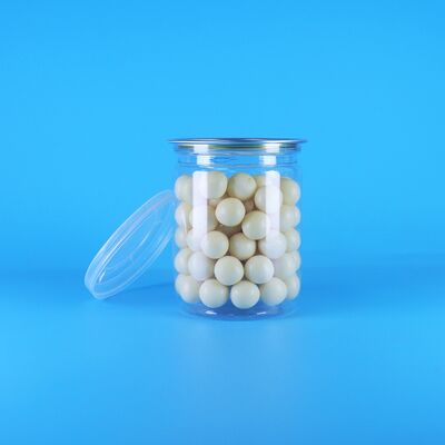 Hũ đựng bắp rang bơ PET trong suốt, nắp mở dễ dàng, thực phẩm khô hạt rừng hữu cơ