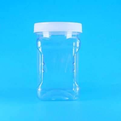 Emon Chiếc bánh quy Cranberry Dried Squid PET Clear Plastic Screw Cover Grip Jars Food Grade