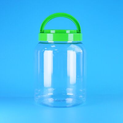 Loading thực phẩm trong suốt bông kẹo bơ bánh quy PET tròn bình nhựa nắp