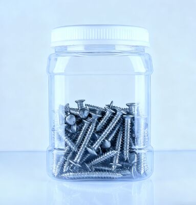 Hũ nhựa PET hình vuông nắp trắng trong suốt đựng vỏ quýt, hạt dẻ Trung Quốc, dùng cho thực phẩm