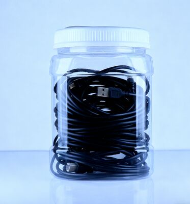 Được niêm phong nhựa PET hình vuông Thạch suốt bình Trung Quốc Yam Cake điền bánh quy vít nắp