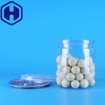 Chất chống rò rỉ dễ dàng mở nắp rõ ràng tròn đồ ăn nhẹ kẹo kẹo PET hộp nhựa đồ ăn đóng gói