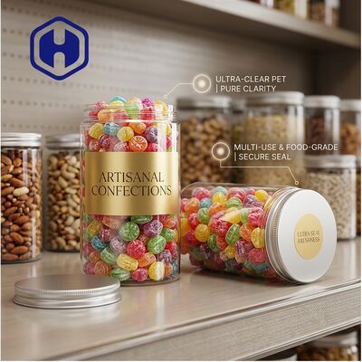 Chất lượng thực phẩm tinh khiết PET nhôm nắp bình hoàn hảo cho bánh quy sô cô la kẹo dễ dàng đáng tin cậy