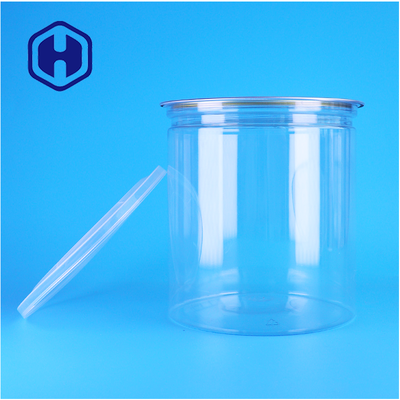 Hộp nhựa tròn trong suốt PET cho các loại hạt Trái cây sấy khô Thực phẩm Kẹo Cấp thực phẩm Nắp mở dễ dàng